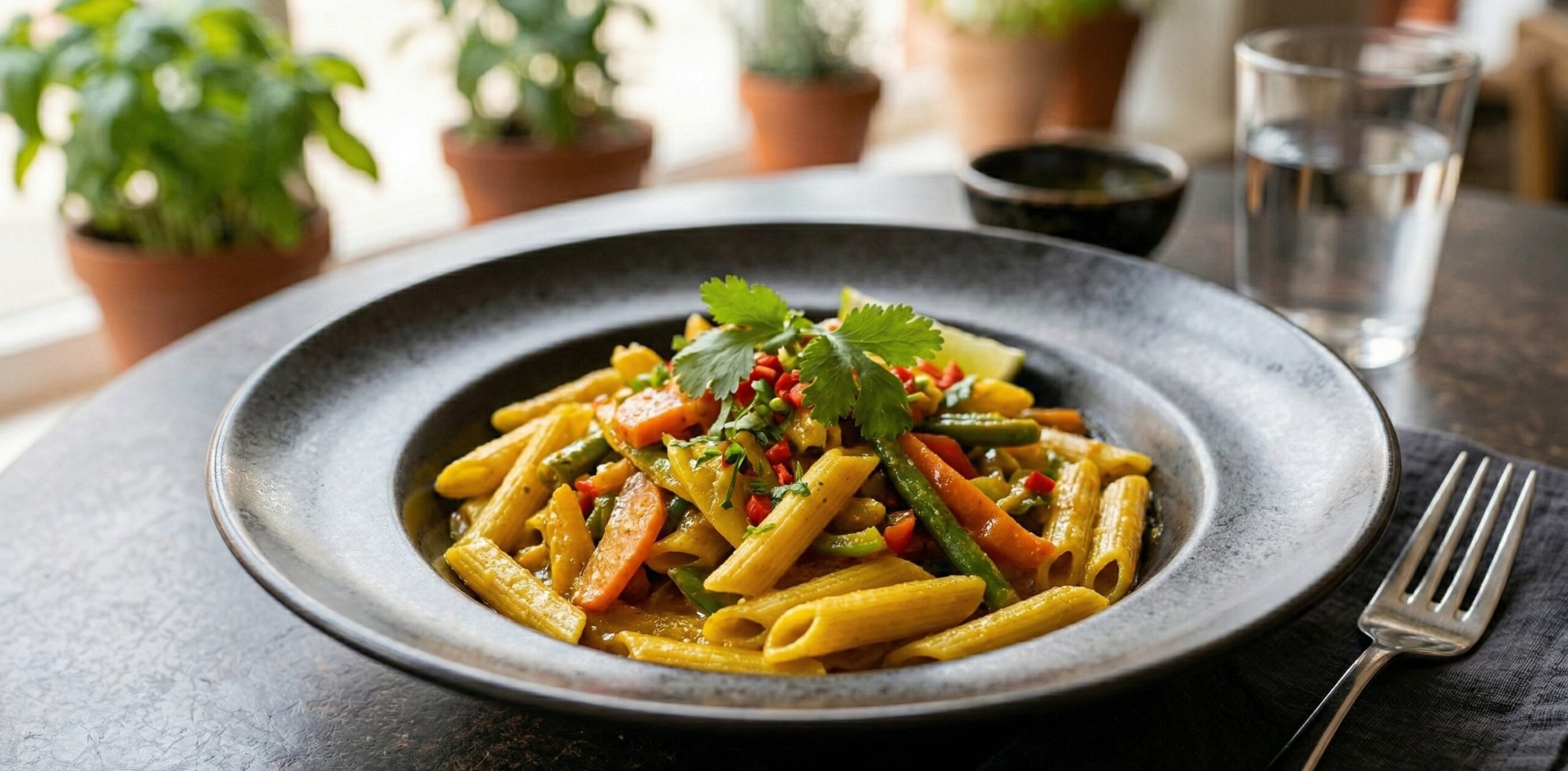 penne-1.jpg Colombo Curry Penne / Penne mit Curry nach Wahl Colombo Style – Bild 1